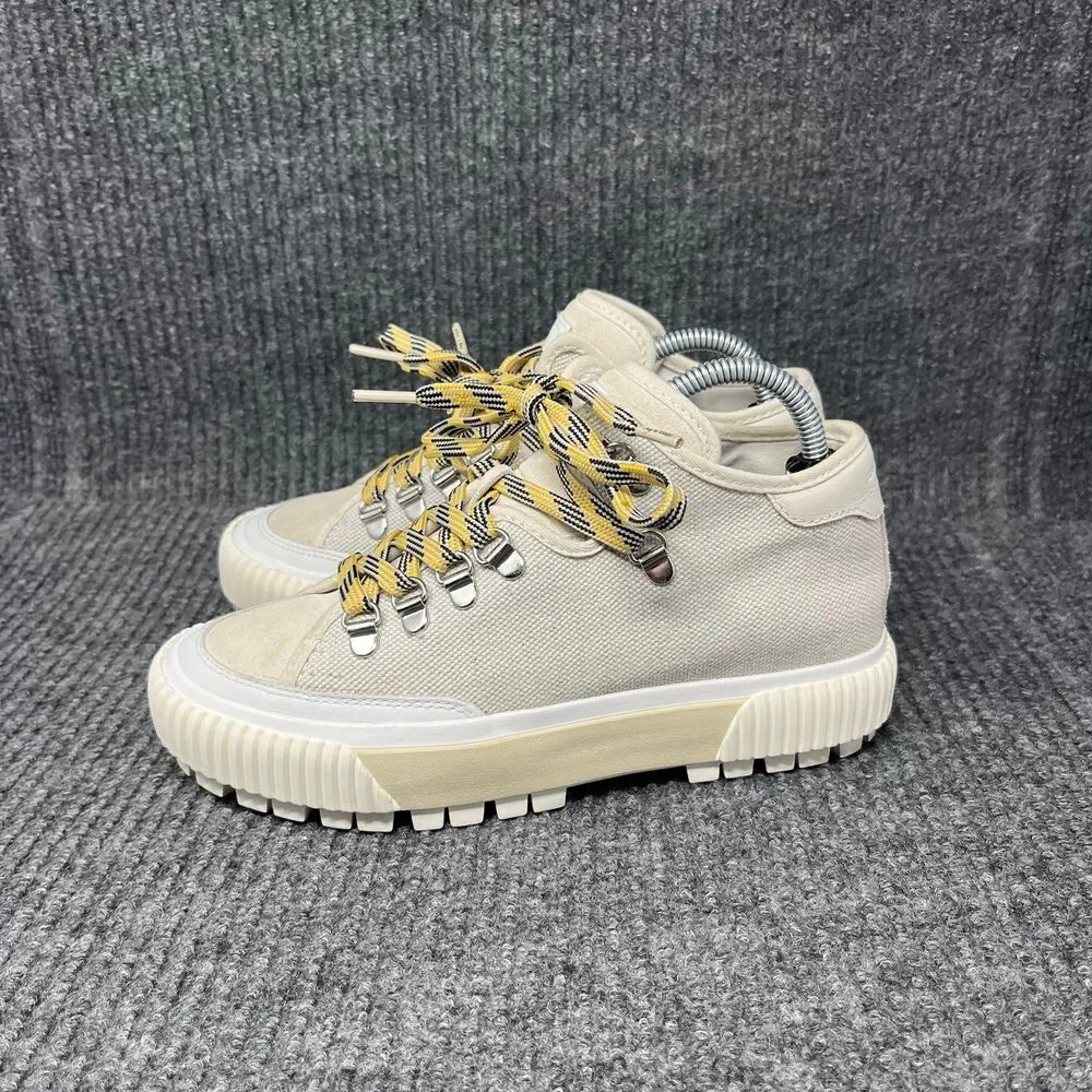 Rag & Bone Army Hiker Low Ecru White Beige Canvas Shoes Sneakers Womens 36 / 6 - Picture 3 of 7